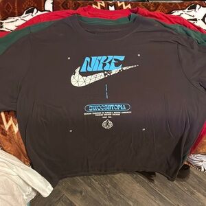 Nike Black Long Sleeve Tee with Graphic Design